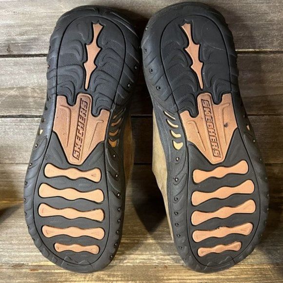 Womens Skechers Reggae Jammin Brown Leather Sandals Slides Size 9 M GUC - Picture 5 of 6